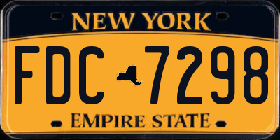 NY license plate FDC7298