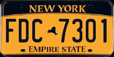 NY license plate FDC7301