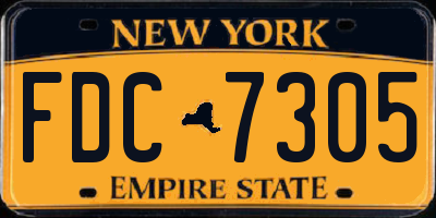 NY license plate FDC7305