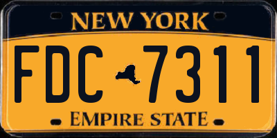 NY license plate FDC7311