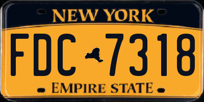 NY license plate FDC7318
