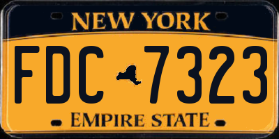 NY license plate FDC7323