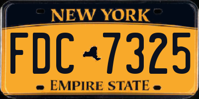 NY license plate FDC7325