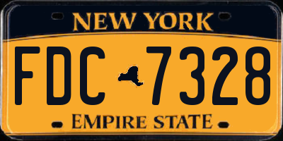 NY license plate FDC7328