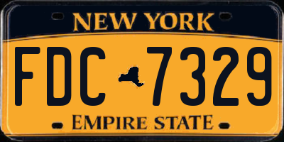 NY license plate FDC7329
