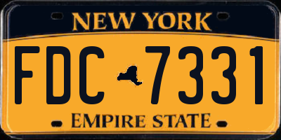 NY license plate FDC7331