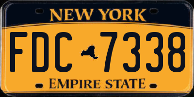 NY license plate FDC7338