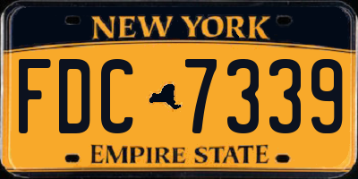 NY license plate FDC7339