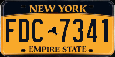 NY license plate FDC7341