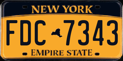 NY license plate FDC7343