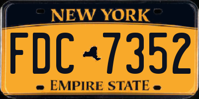 NY license plate FDC7352