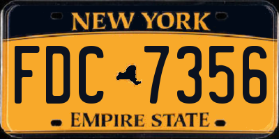 NY license plate FDC7356
