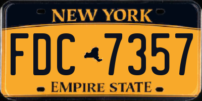 NY license plate FDC7357