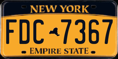 NY license plate FDC7367