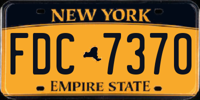 NY license plate FDC7370