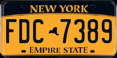 NY license plate FDC7389