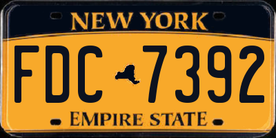 NY license plate FDC7392