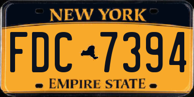 NY license plate FDC7394