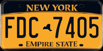 NY license plate FDC7405
