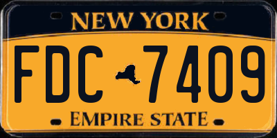 NY license plate FDC7409