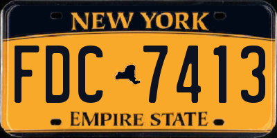 NY license plate FDC7413