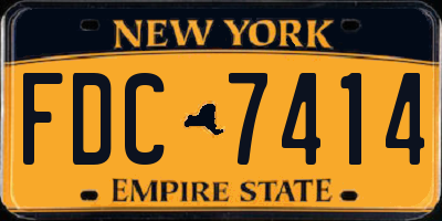 NY license plate FDC7414