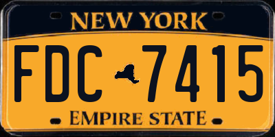 NY license plate FDC7415