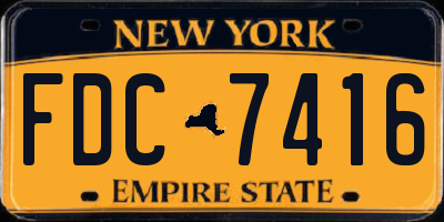 NY license plate FDC7416