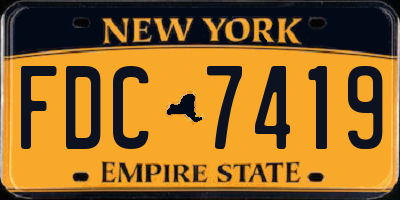 NY license plate FDC7419