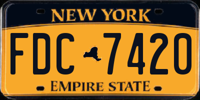 NY license plate FDC7420