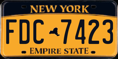 NY license plate FDC7423
