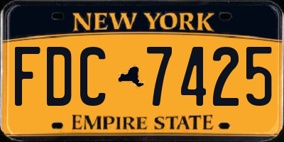 NY license plate FDC7425