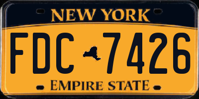 NY license plate FDC7426