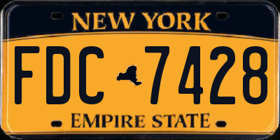 NY license plate FDC7428