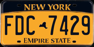 NY license plate FDC7429