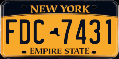 NY license plate FDC7431