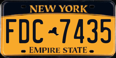 NY license plate FDC7435