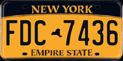NY license plate FDC7436