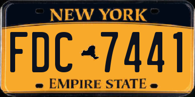 NY license plate FDC7441