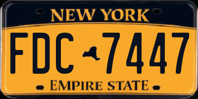 NY license plate FDC7447