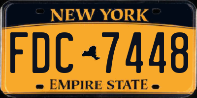 NY license plate FDC7448