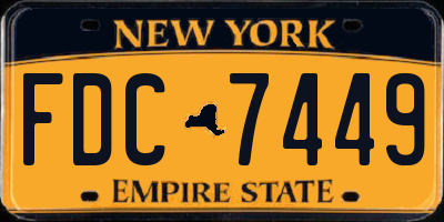 NY license plate FDC7449