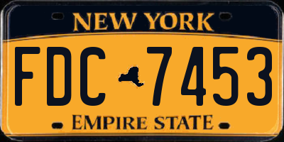 NY license plate FDC7453