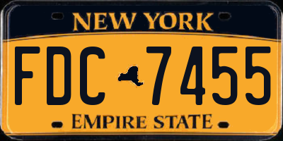 NY license plate FDC7455
