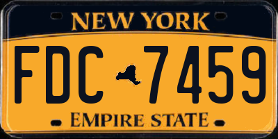 NY license plate FDC7459