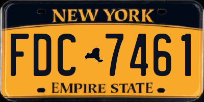 NY license plate FDC7461