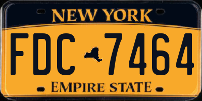 NY license plate FDC7464