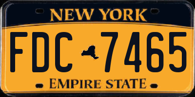 NY license plate FDC7465