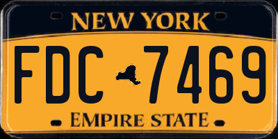 NY license plate FDC7469