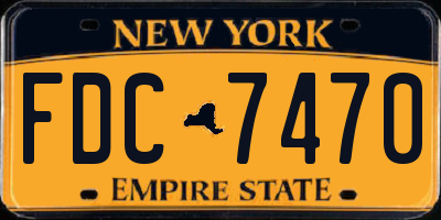 NY license plate FDC7470